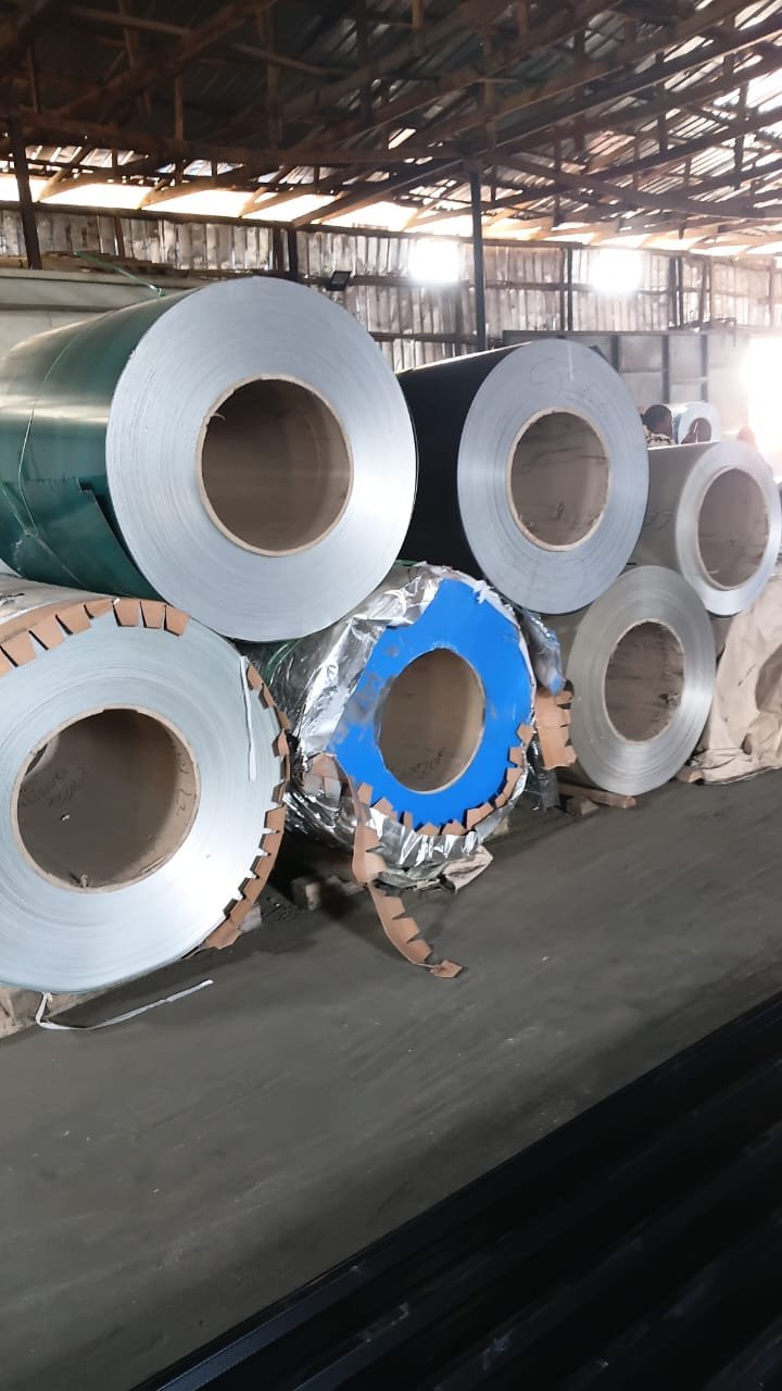 Aluminium and pre-painted coil stock at the Cilla Aluminium plant